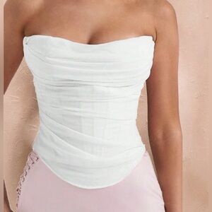 White Strapless Top | Size [L]